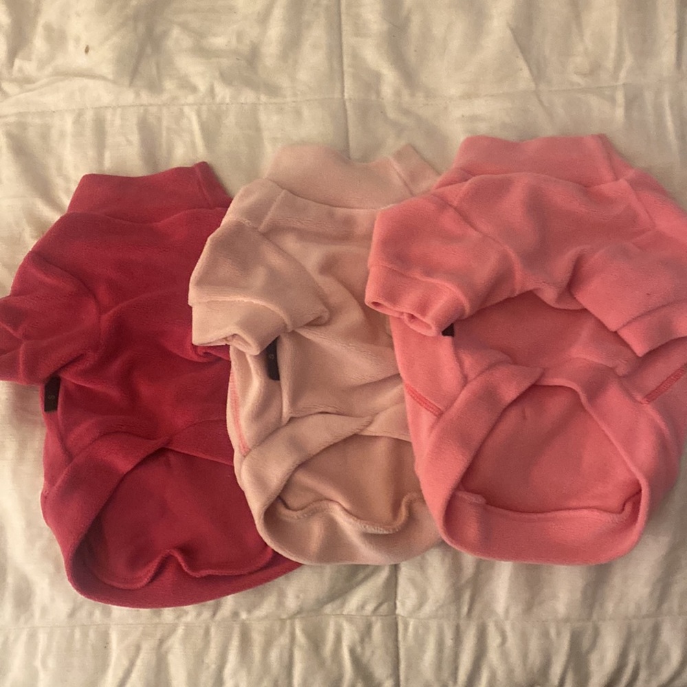 New Set of 3 Puppy Fleece w/ Long Sleeves